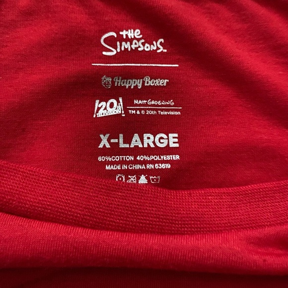 NWOT The Simpsons Duff Beer Logo Adult Red T-Shirt XL - Picture 2 of 2